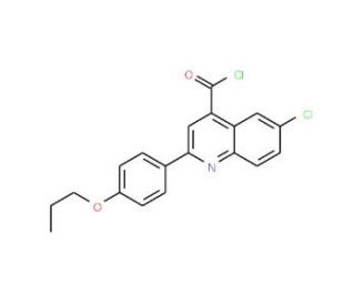 6-chloro-2-(4-propoxyphenyl)quinoline-4-carbonyl chloride - chemical structure image