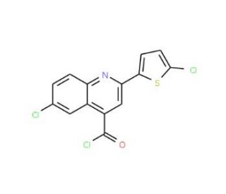 6-chloro-2-(5-chloro-2-thienyl)quinoline-4-carbonyl chloride - chemical structure image