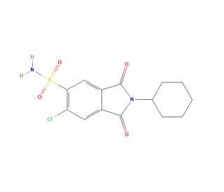 6-Chloro-2-cyclohexyl-2,3-dihydro-1,3-dioxo-1H-isoindole-5-sulfonamide (CAS 3822-99-9) - chemical structure image
