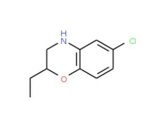 6-Chloro-2-ethyl-3,4-dihydro-2H-1,4-benzoxazine - chemical structure image