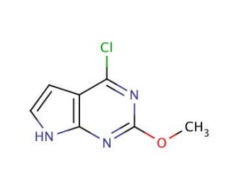6-Chloro-2-methoxy-7-deazapurine (CAS 90057-08-2) - chemical structure image