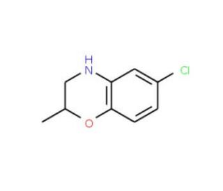 6-Chloro-2-methyl-3,4-dihydro-2H-1,4-benzoxazine - chemical structure image