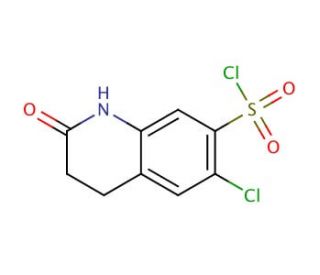 6-chloro-2-oxo-1,2,3,4-tetrahydroquinoline-7-sulfonyl chloride - chemical structure image