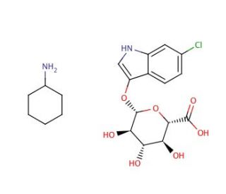 6-Chloro-3-indolyl-&beta;-D-glucuronide cyclohexylammonium salt (CAS 138182-20-4) - chemical structure image
