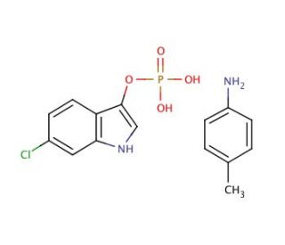 6-Chloro-3-indoxyl phosphate, p-toluidine salt (CAS 159954-33-3) - chemical structure image