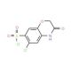6-chloro-3-oxo-3,4-dihydro-2H-1,4-benzoxazine-7-sulfonyl chloride - chemical structure image