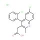 [6-chloro-4-(2-chlorophenyl)-2-methylquinolin-3-yl]acetic acid hydrochloride - chemical structure image
