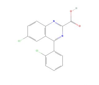 6-Chloro-4-(2-chlorophenyl)-2-quinazolinecarboxylic Acid (CAS 54643-79-7) - chemical structure image
