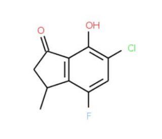 6-chloro-4-fluoro-7-hydroxy-3-methylindan-1-one - chemical structure image