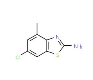 6-Chloro-4-methyl-benzothiazol-2-ylamine (CAS 38338-21-5) - chemical structure image