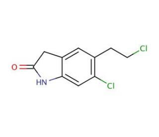 6-Chloro-5-(2-chloroethyl)-1,3-dihydro-2H-indol-2-one (CAS 118289-55-7) - chemical structure image