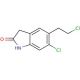 6-Chloro-5-(2-chloroethyl)-1,3-dihydro-2H-indol-2-one (CAS 118289-55-7) - chemical structure image