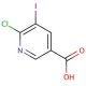 6-Chloro-5-iodonicotinic acid (CAS 59782-87-5) - chemical structure image