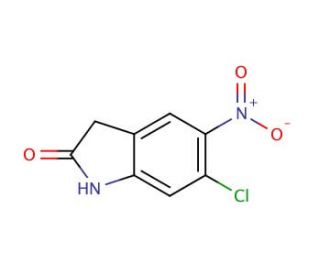 6-chloro-5-nitro-1,3-dihydro-2H-indol-2-one - chemical structure image