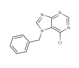 6-Chloro-7-benzylpurine (CAS 1928-77-4) - chemical structure image