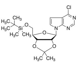 6-Chloro-7-deaza-9-(5&prime;-O-TBDMS-2&prime;,3&prime;-O-isopropylidine-&beta;-D-ribofuranosyl)purine (CAS 115479-39-5) - chemical structure image