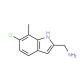 [(6-Chloro-7-methyl-1H-indol-2-yl)-methyl]amine - chemical structure image