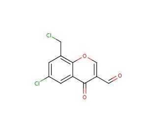 6-Chloro-8-chloromethyl-4-oxo-4H-chromene-3-carbaldehyde - chemical structure image
