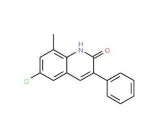 6-Chloro-8-methyl-3-phenyl-2-quinolinol (CAS 1031928-31-0) - chemical structure image