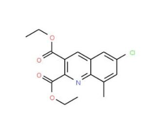 6-Chloro-8-methylquinoline-2,3-dicarboxylic acid diethyl ester (CAS 948289-50-7) - chemical structure image