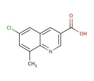 6-Chloro-8-methylquinoline-3-carboxylic acid (CAS 948289-56-3) - chemical structure image
