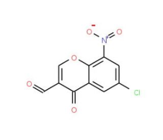 6-Chloro-8-nitro-4-oxo-4H-chromene-3-carbaldehyde - chemical structure image