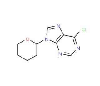 6-Chloro-9-(tetrahydropyranyl)purine (CAS 7306-68-5) - chemical structure image