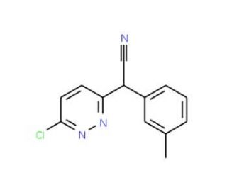 6-Chloro-&alpha;-(3-methylphenyl)-3-pyridazineacetonitrile (CAS 339008-33-2) - chemical structure image