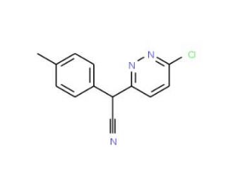 6-Chloro-&alpha;-(4-methylphenyl)-3-pyridazineacetonitrile (CAS 339008-32-1) - chemical structure image