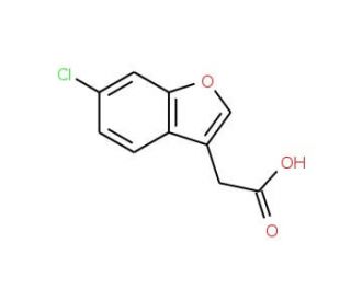 (6-Chloro-benzofuran-3-yl)-acetic acid - chemical structure image
