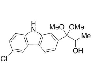 6-Chloro-&beta;,&beta;-dimethoxy-&alpha;-methyl-9H-carbazole-2-ethanol (CAS 114041-35-9) - chemical structure image