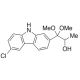 6-Chloro-β,β-dimethoxy-α-methyl-9H-carbazole-2-ethanol (CAS 114041-35-9) - chemical structure image