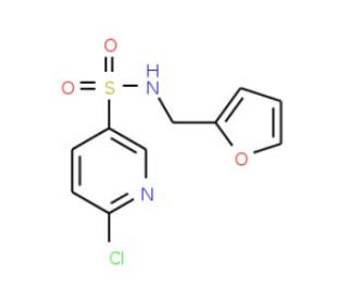 6-chloro-N-(2-furylmethyl)pyridine-3-sulfonamide - chemical structure image