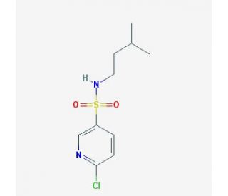 6-chloro-N-(3-methylbutyl)pyridine-3-sulfonamide - chemical structure image