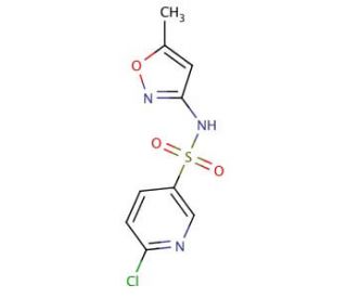 6-chloro-N-(5-methylisoxazol-3-yl)pyridine-3-sulfonamide - chemical structure image