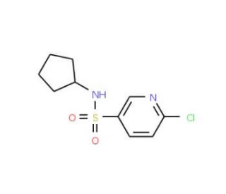 6-chloro-N-cyclopentylpyridine-3-sulfonamide - chemical structure image