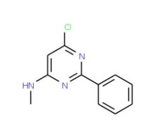 6-Chloro-N-methyl-2-phenyl-4-pyrimidinamine - chemical structure image