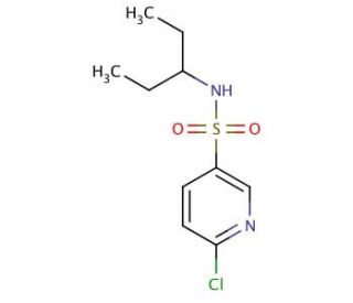 6-chloro-N-(pentan-3-yl)pyridine-3-sulfonamide - chemical structure image