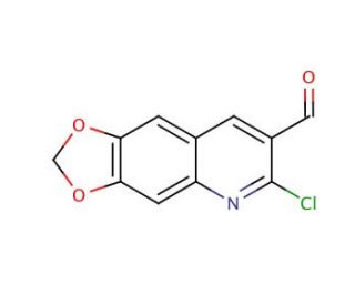 6-Chloro[1,3]dioxolo[4,5-g]quinoline-7-carboxaldehyde (CAS 332382-81-7) - chemical structure image