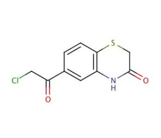6-Chloroacetyl-2H-1,4-benzothiazin-3(4H)-one (CAS 145736-61-4) - chemical structure image