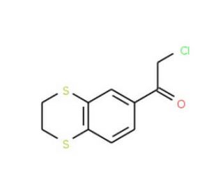 6-Chloroacetyl-benzo-1,4-dithian (CAS 153275-57-1) - chemical structure image