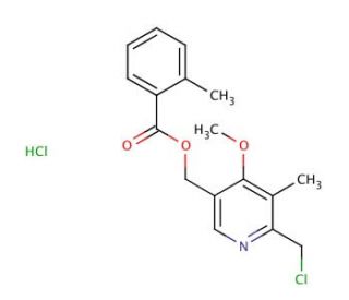 6-Chloromethyl-4-methoxy-5-methyl-3-pyridylmethanol o-Toluate - chemical structure image