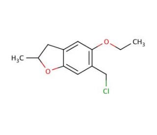 6-(chloromethyl)-5-ethoxy-2-methyl-2,3-dihydro-1-benzofuran - chemical structure image