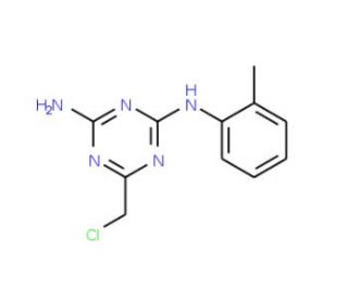 6-Chloromethyl-N-o-tolyl-[1,3,5]triazine-2,4-diamine (CAS 568570-13-8) - chemical structure image