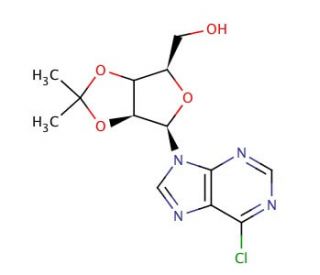 6-Chloropurine-9-(2,3-isopropylidene-&beta;-D-ribofuranoside) (CAS 39824-26-5) - chemical structure image