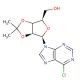 6-Chloropurine-9-(2,3-isopropylidene-β-D-ribofuranoside) (CAS 39824-26-5) - chemical structure image