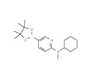 6-[Cyclohexyl(methyl)amino]pyridine-3-boronic acid pinacol ester (CAS 1073354-73-0) - chemical structure image