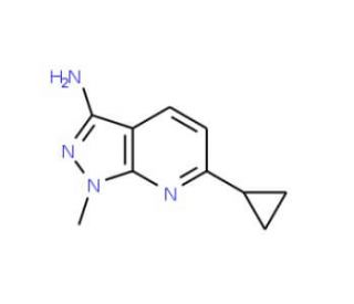 6-Cyclopropyl-1-methyl-1H-pyrazolo[3,4-b]pyridin-3-ylamine - chemical structure image