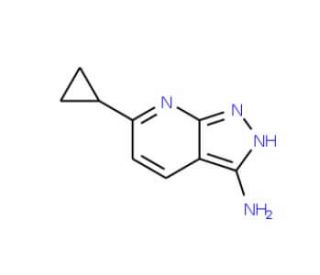 6-Cyclopropyl-1H-pyrazolo[3,4-b]pyridin-3-amine - chemical structure image