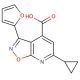 6-cyclopropyl-3-(2-furyl)isoxazolo[5,4-b]pyridine-4-carboxylic acid - chemical structure image